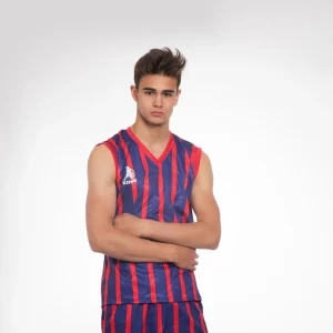 Maillot Sublimé Basketball MKS06 Bleu et Rouge
