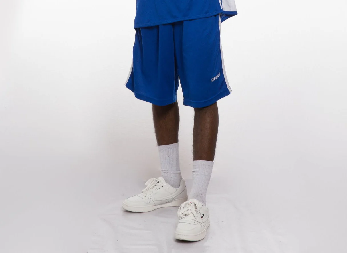 Short Classique Basketball SKC01 Bleu et Blanc