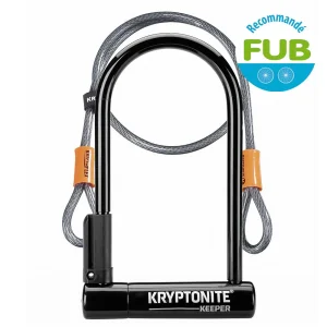 Antivol Vélo U Kryptonite Keeper 12 STD avec Câble 120cm