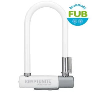 Antivol Vélo U Kryptonite KryptoLok Mini 7 Color Series Blanc Perlé