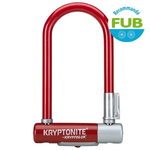 Antivol Vélo U Kryptonite KryptoLok Mini 7 Color Series Rouge Merlot