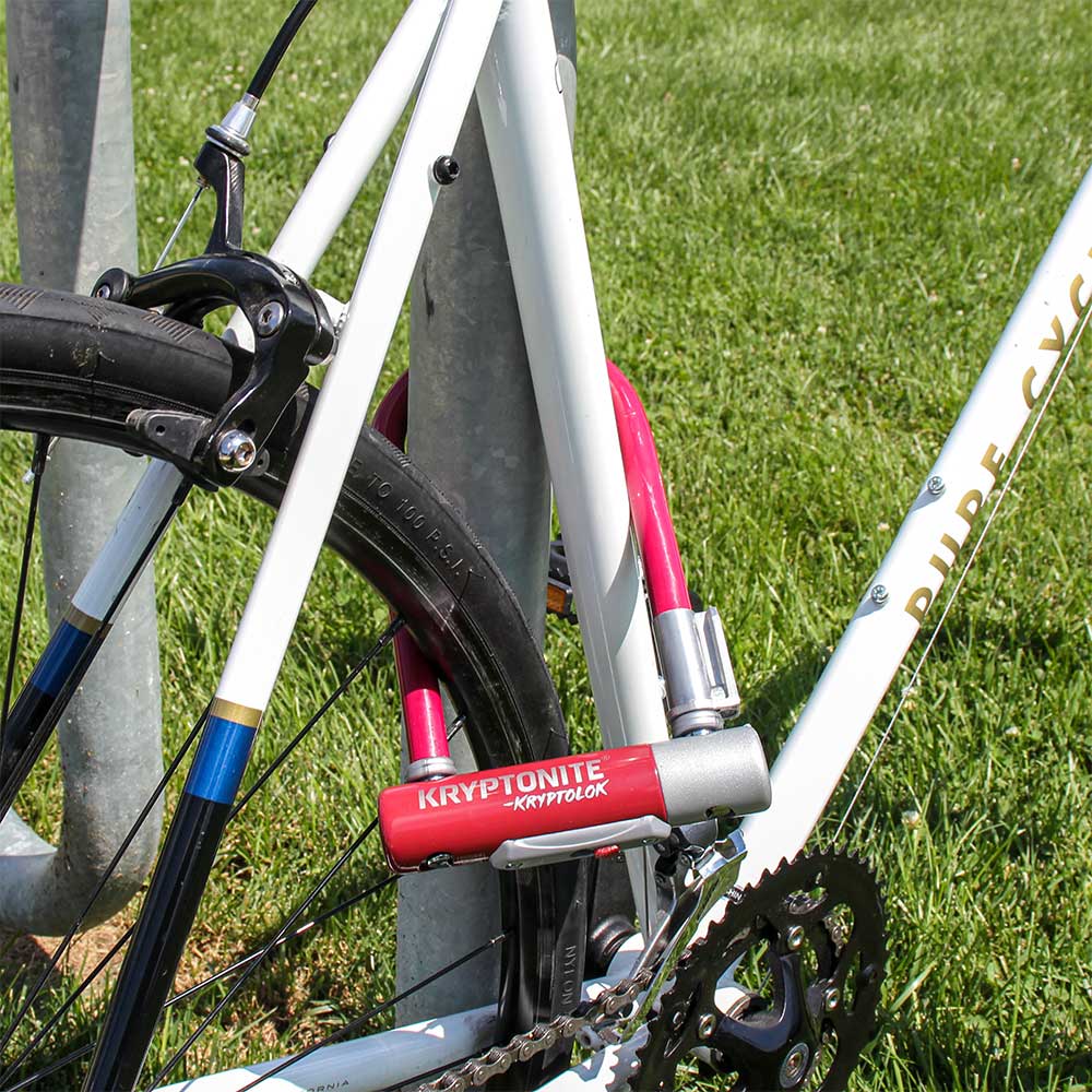 Antivol Vélo U Kryptonite KryptoLok Mini 7 Color Series Rouge Merlot – Image 6