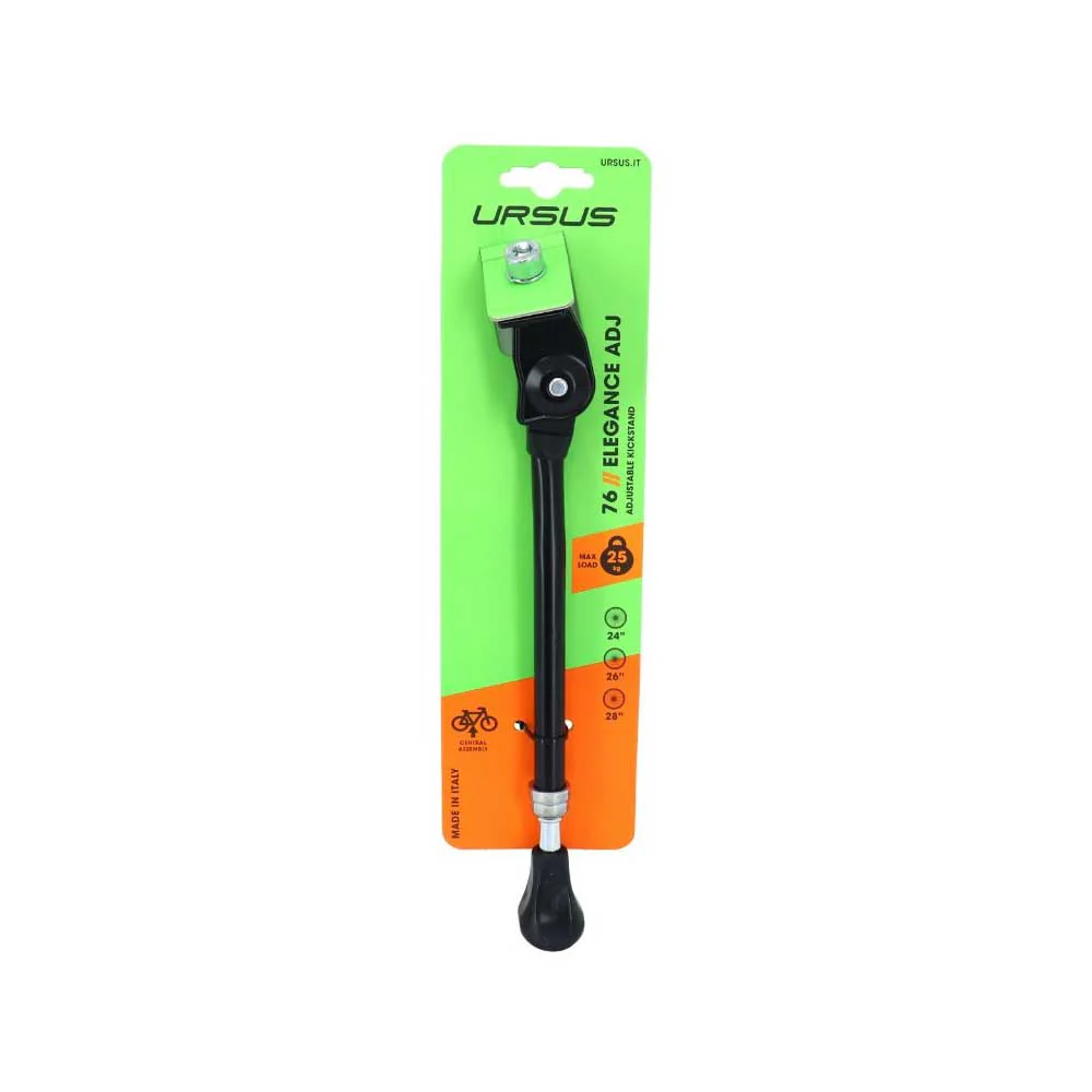 Béquille Vélo Centrale Latérale URSUS 76 Élégance ajustable 24 à 28 pouces – Image 2