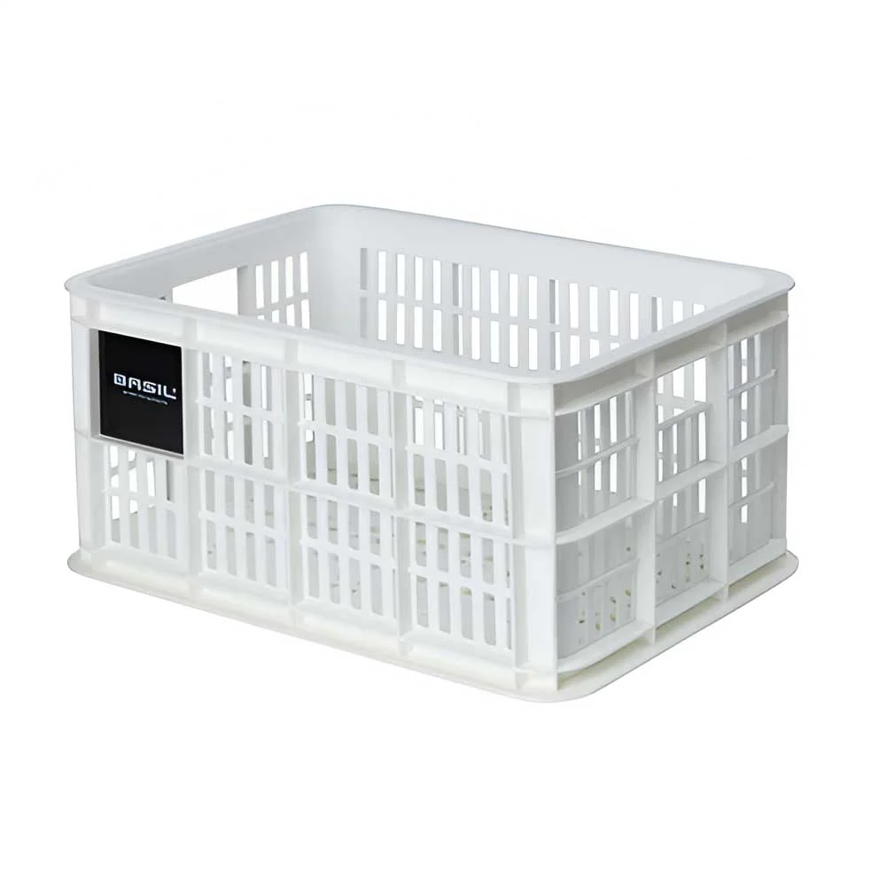 Caisse Plastique Recyclé BASIL "Milk Crate" sur porte-bagage avant ou arrière taille S 17,5 litres – Image 4