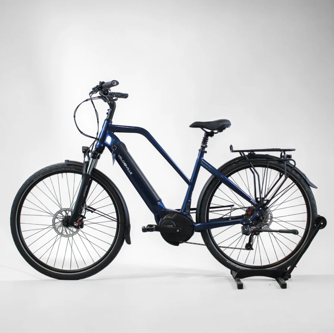 Vélo électrique Vélo de ville AEB 490 bleu – Image 2