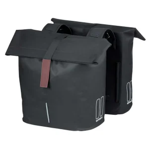 Double Sacoche Vélo BASIL City 28/32 litres Fixation universelle sur porte-bagage arrière