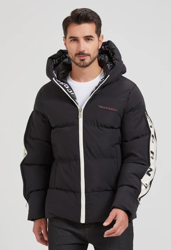 Doudoune Matelassée Noire