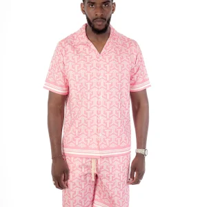 Ensemble chemise et short à forme géométrique