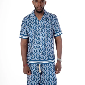 Ensemble chemise et short à forme géométrique