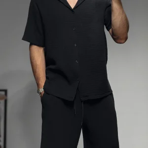 Ensemble chemise et short noir