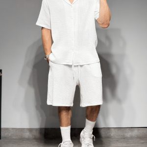 Ensemble chemise et short blanc