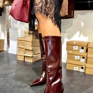 Bottes Linda bordeaux