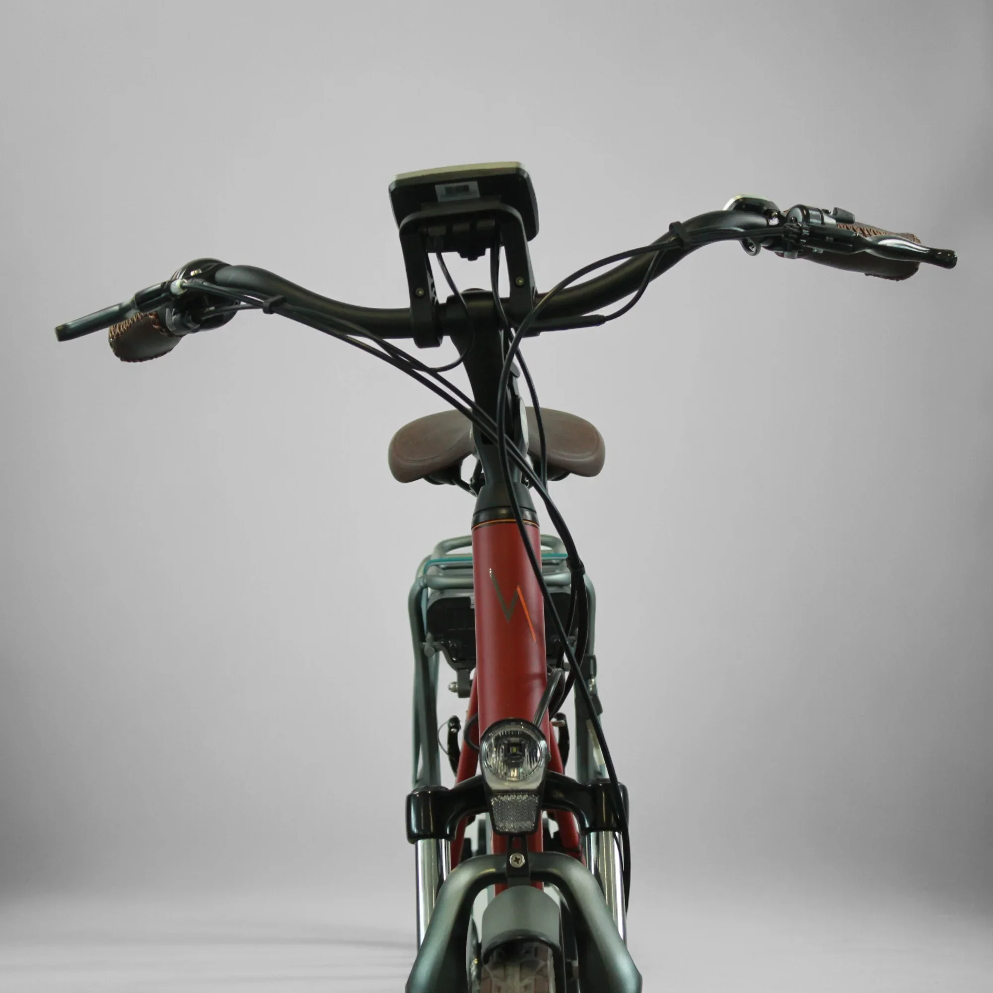 Vélo électrique Virage Citadin rouge 26" – Image 7