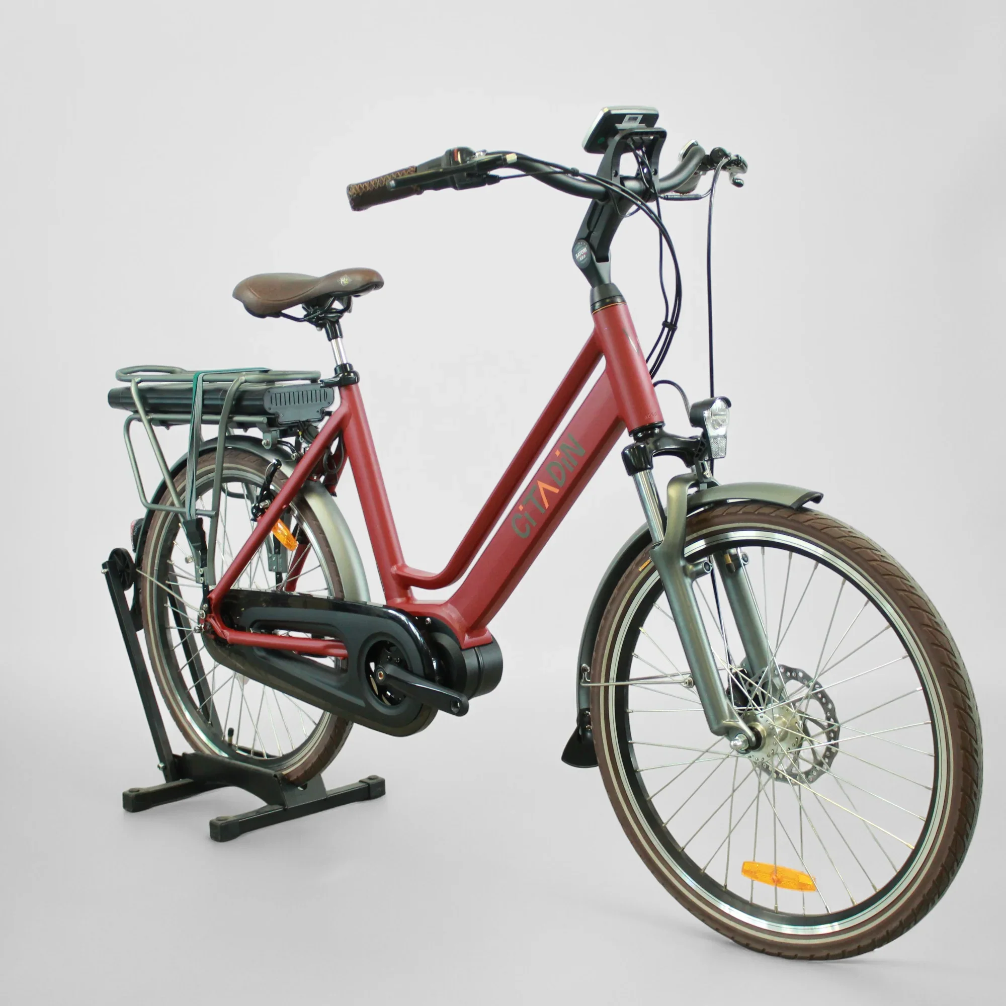 Vélo électrique Virage Citadin rouge 26" – Image 2