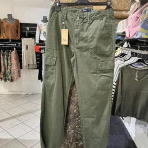 Pantalon Cargo Femme Kaki