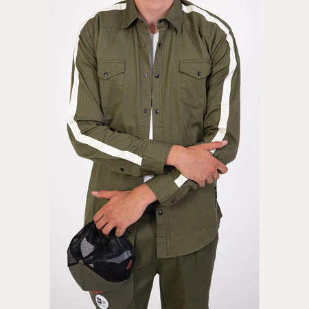 Chemises Manches Longues SH01 Kaki – Image 5