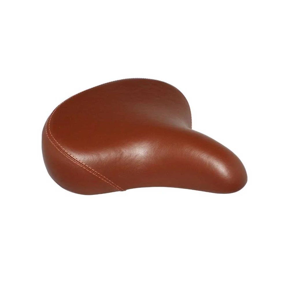 Selle NEWTON City Classic Relaxed mixte à ressorts rails en acier Marron vintage