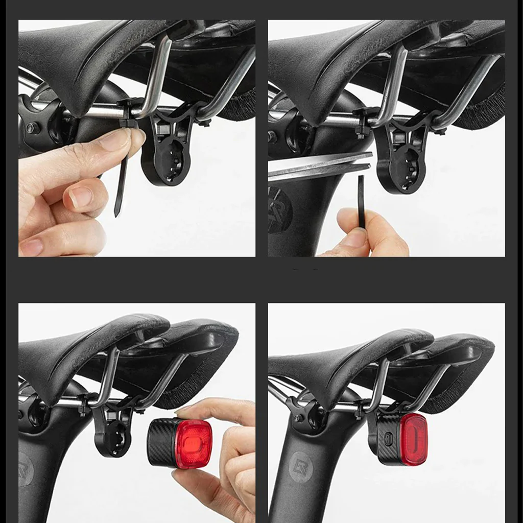 Feu arrière de vélo LED intelligent frein d'arrêt automatique IPX6 étanche - ChargeType-C – Image 4